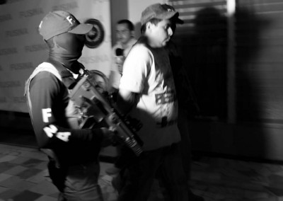 Bajurto Mendoza 26 years old was arrested, the "FNA" is taking him to the prison (San Pedro Sula).